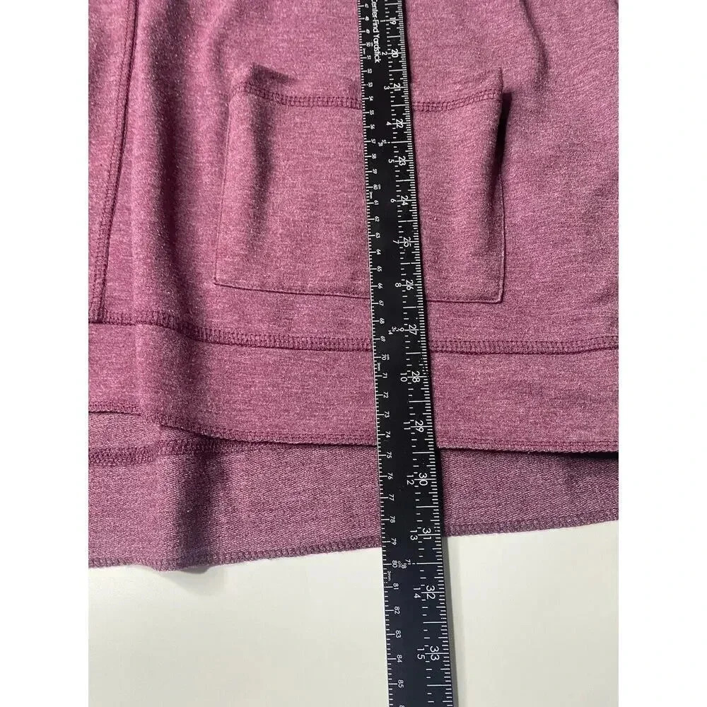 Logo By Lori Goldstein Tunic Top Long Sleeve Burgundy Red Pocket Womens 1X - Picture 3 of 5